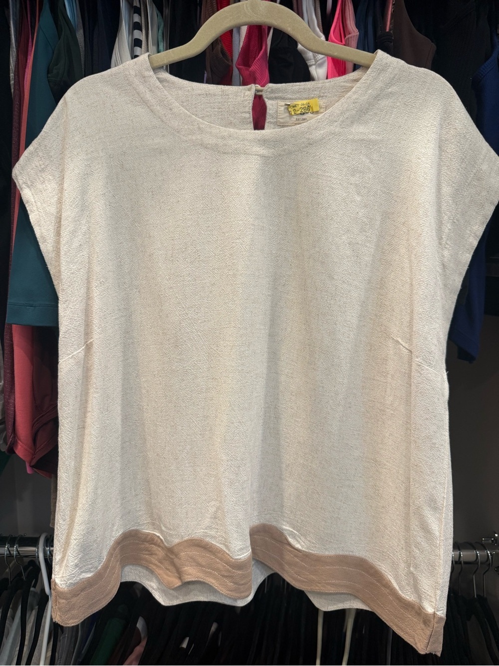 UMGEE Women’s linen blend blouse-Size S-Cream